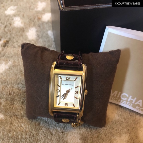 Michael Kors Accessories - Michael Kors Embossed Leather Watch